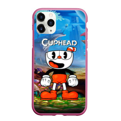 Чехол для iPhone 11 Pro матовый Cuphead Красная чашечка