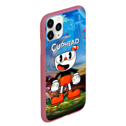 Чехол для iPhone 11 Pro Max матовый Cuphead Красная чашечка - фото 2