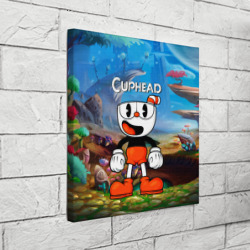 Холст квадратный Cuphead Красная чашечка - фото 2