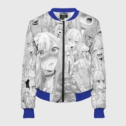 Женский бомбер 3D Марин Китагава - фарфоровая кукла pattern