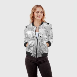 Женский бомбер 3D Марин Китагава - фарфоровая кукла pattern - фото 2