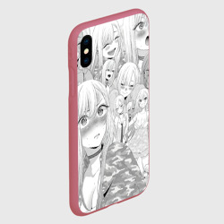 Чехол для iPhone XS Max матовый Марин Китагава - фарфоровая кукла pattern - фото 2