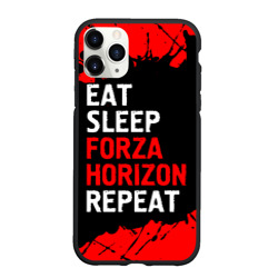 Чехол для iPhone 11 Pro Max матовый Eat Sleep Forza Horizon Repeat Краска