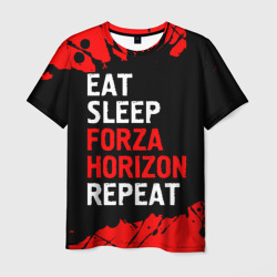 Мужская футболка 3D Eat Sleep Forza Horizon Repeat Краска