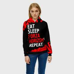 Женская толстовка 3D Eat Sleep Forza Horizon Repeat Краска - фото 2