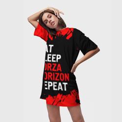Платье-футболка 3D Eat Sleep Forza Horizon Repeat Краска - фото 2
