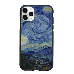Чехол для iPhone 11 Pro Max матовый Звездная ночь Ван Гога