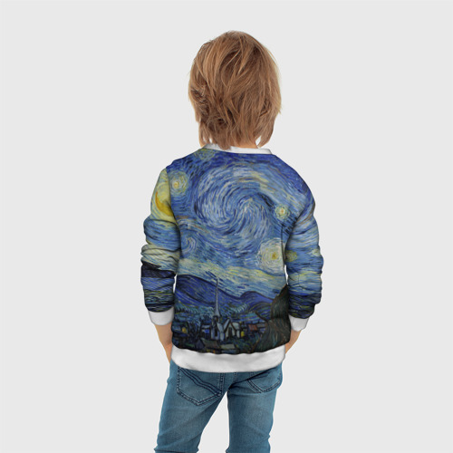 Детский свитшот 3D Звездная ночь Ван Гога, цвет 3D печать - фото 6