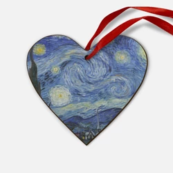 Деревянная игрушка Сердце Звездная ночь Ван Гога