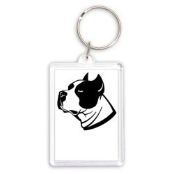 Брелок прямоугольный 35*50 Staffordshire Terrier Muzzle