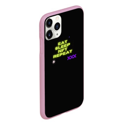 Чехол для iPhone 11 Pro Max матовый Eat, sleep, nft, repeat, неоновый текст - фото 2