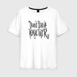 Мужская футболка хлопок Oversize Don't starve logo