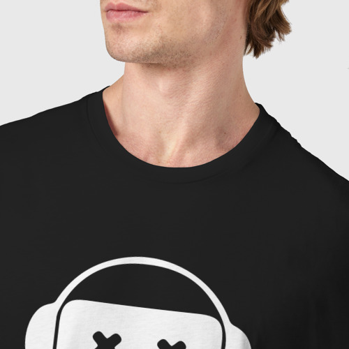 Мужская футболка хлопок с принтом Drum & Bass Black edition, фото #4