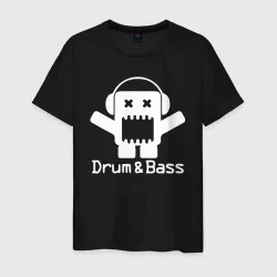 Светящаяся мужская футболка Drum & Bass Black edition