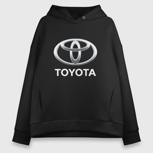 Женское светящееся худи Toyota 3D Logo, цвет черный