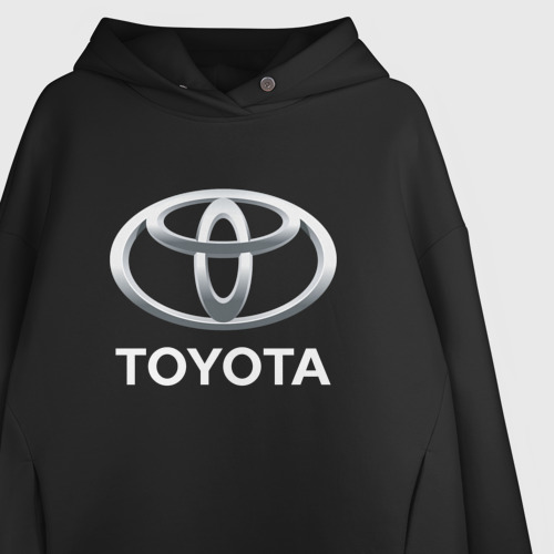 Женское светящееся худи Toyota 3D Logo, цвет черный - фото 8