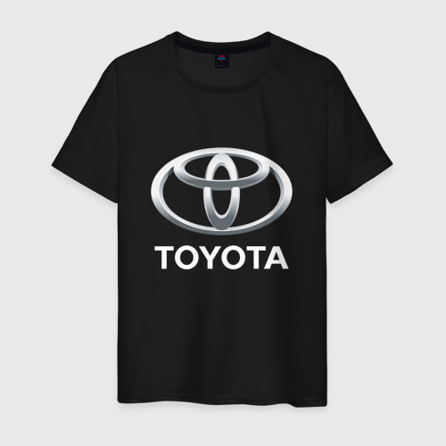 Мужская футболка хлопок Toyota 3D Logo, цвет черный