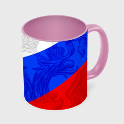 Кружка с полной запечаткой Герб и флаг Россия