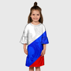 Детское платье 3D Герб и флаг Россия - фото 2