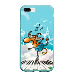 Чехол для iPhone 7Plus/8 Plus матовый Музыкальная лось