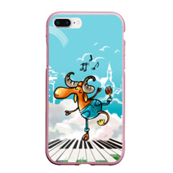 Чехол для iPhone 7Plus/8 Plus матовый Музыкальная лось