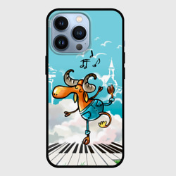 Чехол для iPhone 13 Pro Музыкальная лось