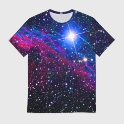 Мужская футболка 3D Открытый космос