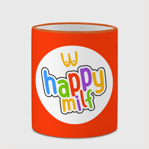 Кружка с полной запечаткой Happy MILF, цвет Кант оранжевый - фото 4