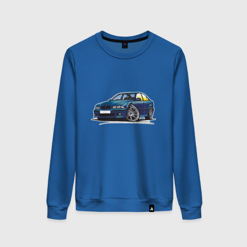 Женский свитшот хлопок BMW Blue, цвет синий