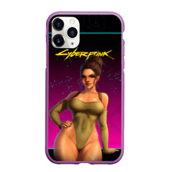 Чехол для iPhone 11 Pro матовый Sexy Panam from Cyberpunk  