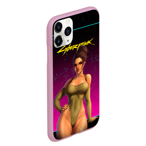 Чехол для iPhone 11 Pro Max матовый Sexy Panam from Cyberpunk  , цвет розовый - фото 3