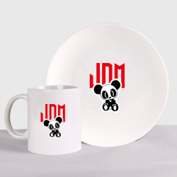 Набор: тарелка + кружка JDM Panda Japan