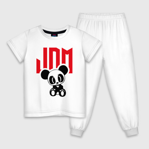 Детская пижама хлопок JDM Panda Japan, цвет белый