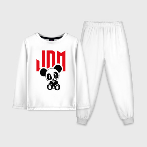 Детская пижама с лонгсливом хлопок с принтом JDM Panda Japan, вид спереди #2