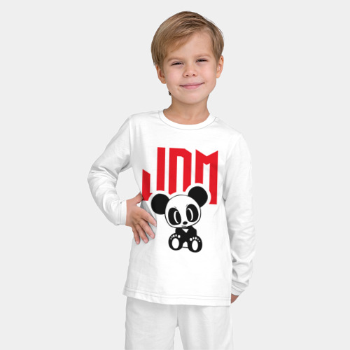 Детская пижама с лонгсливом хлопок с принтом JDM Panda Japan, фото на моделе #1