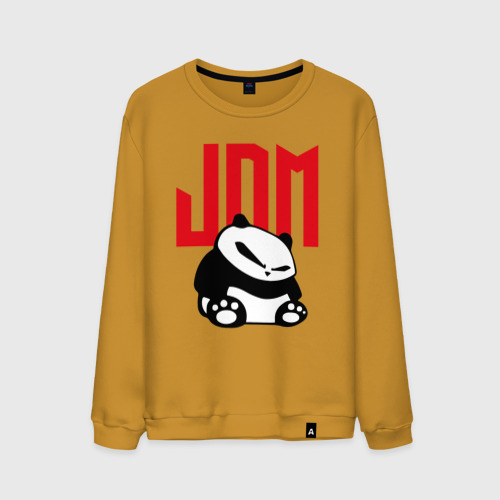 Мужской свитшот хлопок JDM Panda Japan Симпатяга, цвет горчичный