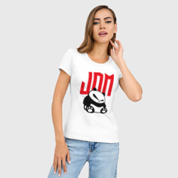 Женская футболка хлопок Slim JDM Panda Japan Симпатяга - фото 2