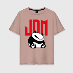 Женская футболка хлопок Oversize JDM Panda Japan Симпатяга