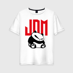 Женская футболка хлопок Oversize JDM Panda Japan Симпатяга