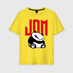 Женская футболка хлопок Oversize JDM Panda Japan Симпатяга
