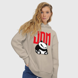 Женское худи Oversize хлопок JDM Panda Japan Симпатяга - фото 2