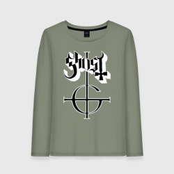 Женский лонгслив хлопок Ghost logo