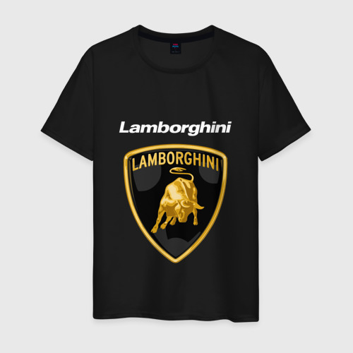 Мужская футболка хлопок Ламборгини 9, цвет черный