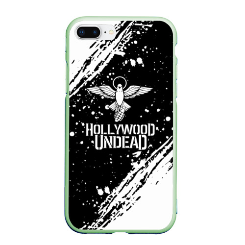 Чехол для iPhone 7Plus/8 Plus матовый Hollywood Undead, цвет салатовый