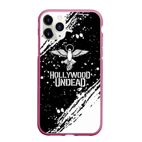 Чехол для iPhone 11 Pro Max матовый с принтом Hollywood undead, вид спереди #2