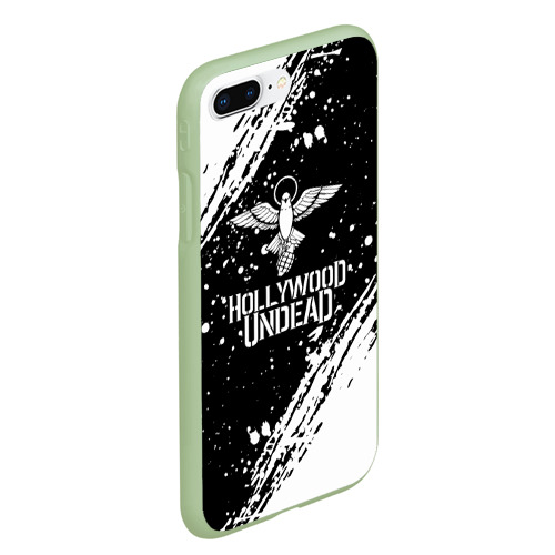 Чехол для iPhone 7Plus/8 Plus матовый Hollywood Undead, цвет салатовый - фото 3