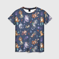 Женская футболка 3D Морские Котики: Цветное