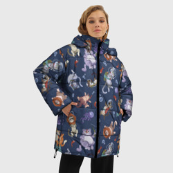 Женская зимняя куртка Oversize Морские Котики: Цветное - фото 2