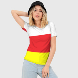 Женская футболка 3D Slim Северная Осетия Республика - фото 2