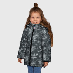 Зимняя куртка для девочек 3D Морские Котики: Черный - фото 2